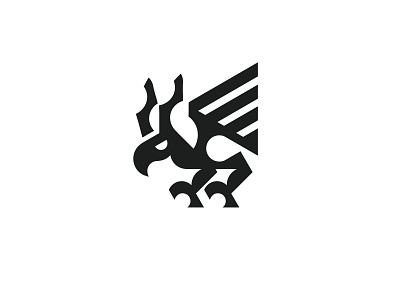 Mythical raven dragon ready-made logo for sale by Anhdodes anhdodes branding creature design dragon graphic design illustration logo logo design logo designer logodesign minimalist logo raven