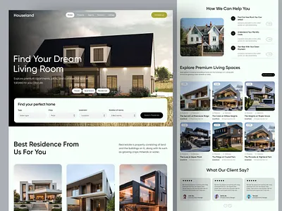 Modern Real Estate Website UI buy landing page listing proparty real estate real estate deshboard real estate landing page real estate web real estate website rent sell web web design web page