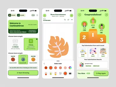 Modern Drawing Challenge App Design achievement app design challenge draw drawing app game painting product design ranking toolbar ui design