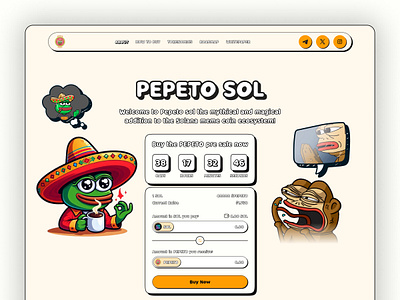 Meme coin website design crypto funny meme landing page meme meme coin meme coin landing page meme coin website meme token pepe sol meme solana trend web design website