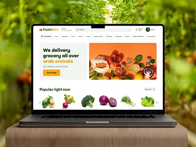 Freshimart Website Interaction Design freshimart website design grocery website grocery website design intro intro interaction design minimal minimal website design product design web web design website design