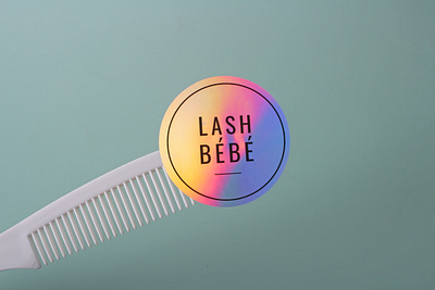 Lash Bebe Custom Holographic Branding Stickers brand design branding bulk cheap circle custom stickers design die cut graphic design label design labels logo logo design printing round sticker printing stickers wholesale