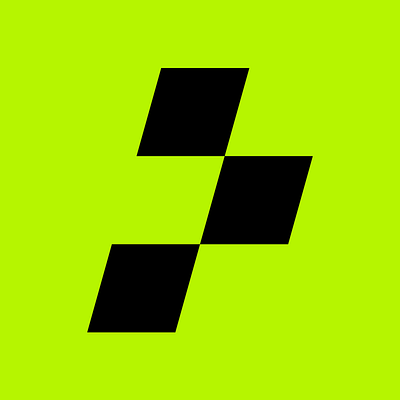 01 - lime x black abstract advanced black branding checkers contrast design forward thinking graphic design green icon logo minimal minimalist movement sharp speed tech technology vector