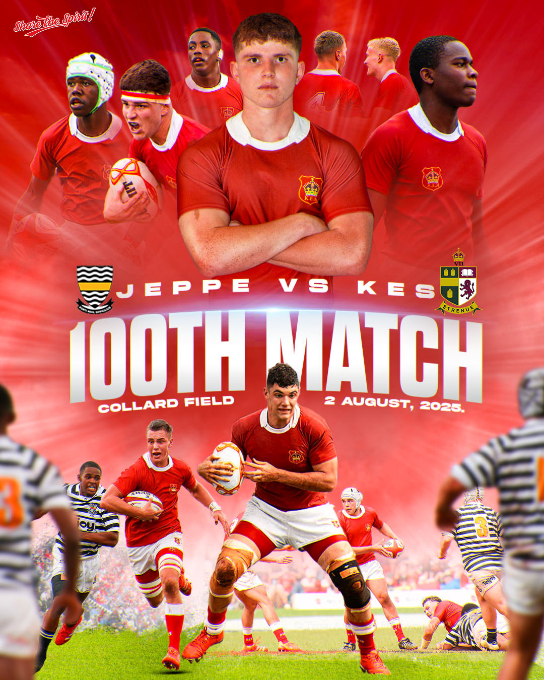 Rugby Match Poster | JEPPE vs KES rugby rugby match rugby poster design social media south africa south african rugby sports design sports poster
