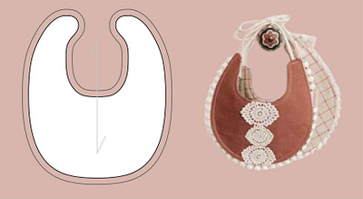 Vintage-Inspired Baby Bib Design 3d 3dmockup branding design fashion illustration fashiondesign fashionillustration illustration tech pack ui
