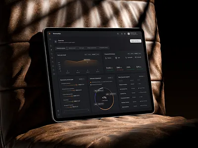 RevenueOps dashboard dark dashboard design enterprice finance overview product ui ux website