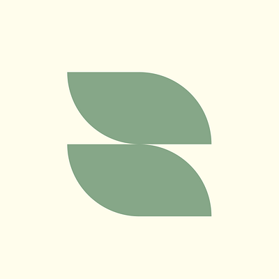 03 - ivory x shamrock abstract branding calm contrast curved design graphic design green icon leaf logo minimal minimalist nature pastel rounded sleek spring vector white
