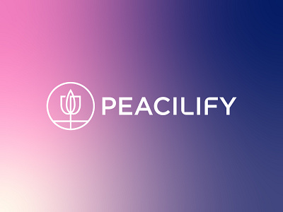 Peacilify Logo Design brand identity branding flower geometric logo logo logotype peace startup logo tech logo technology logo visual identity