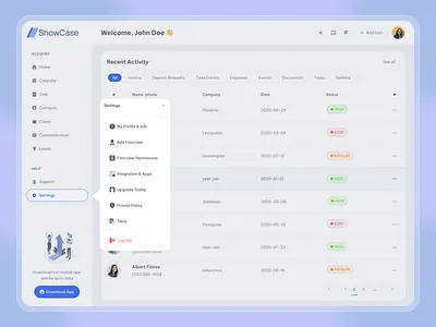 SaaS - Law Firm Dashboard! dashboard law firm web lawfirm practice management product design saas saas product design ui ux design user interface ux design web app web ui design webapp website design wob