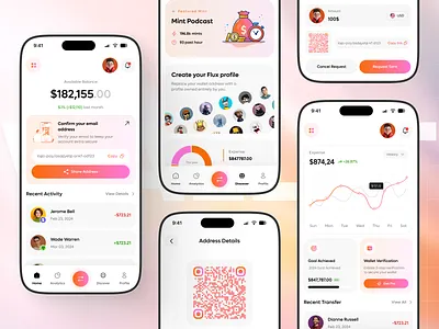 Finance Mobile App app app design clean expense finance finance app fintech ios app mobile app mobile app design money payment request saas send transfer wallet