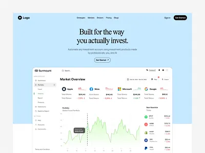 Modern Forex Trading Landing Page forex landing page market product design stock trading ui design web design website