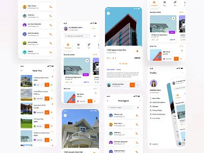 eAgent :Real estate mobile app app design app interface clean app design home mobile mobile app product overview profile real estate real estate agency real estate branding realestate realestatelife