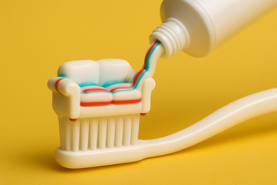 AI image - dental cooperation with a furniture company ai chat gpt dentistry furniture graphic design illustration midjourney photoshop sofa