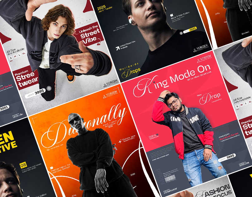 Trendy Social Media Fashion Poster Design blacktshirt bolddesign branding clothingbrand creativedirection darkthemedesign dribbbleshots fashiondesign fashionvisuals graphic design minimaldesign modernposter posterdesign streetwear typographydesign ui uiuxvisuals visualidentity