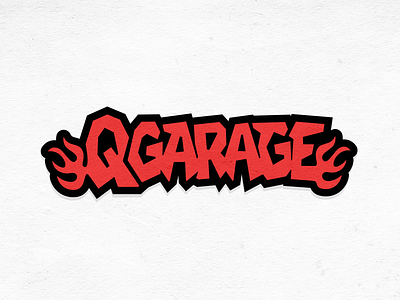 QGarage font lettering logo typography vector