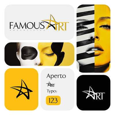 Famous Art — Advertising Agency and Marketing branding company logo company logo design design graphic design illustration logo logo design logotype print design vector