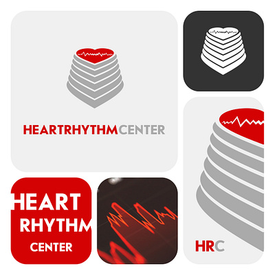 HRC — Hearth Rhythm Center USA branding design graphic design illustration logo logo design logotype print design vector