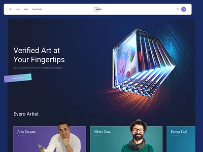 Evero - Marketplace Design app design blockchain branding design logo luxury goods marketplace marketplace design nft nft marketplace phygital ui ui design ux ux design web app design