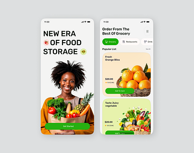 Grocery mobile app design delivery app ecommerce app food delivery fresh food app grocery app grocery delivery grocery store app healthy food app mobile app design mobile ui online grocery shopping app ui