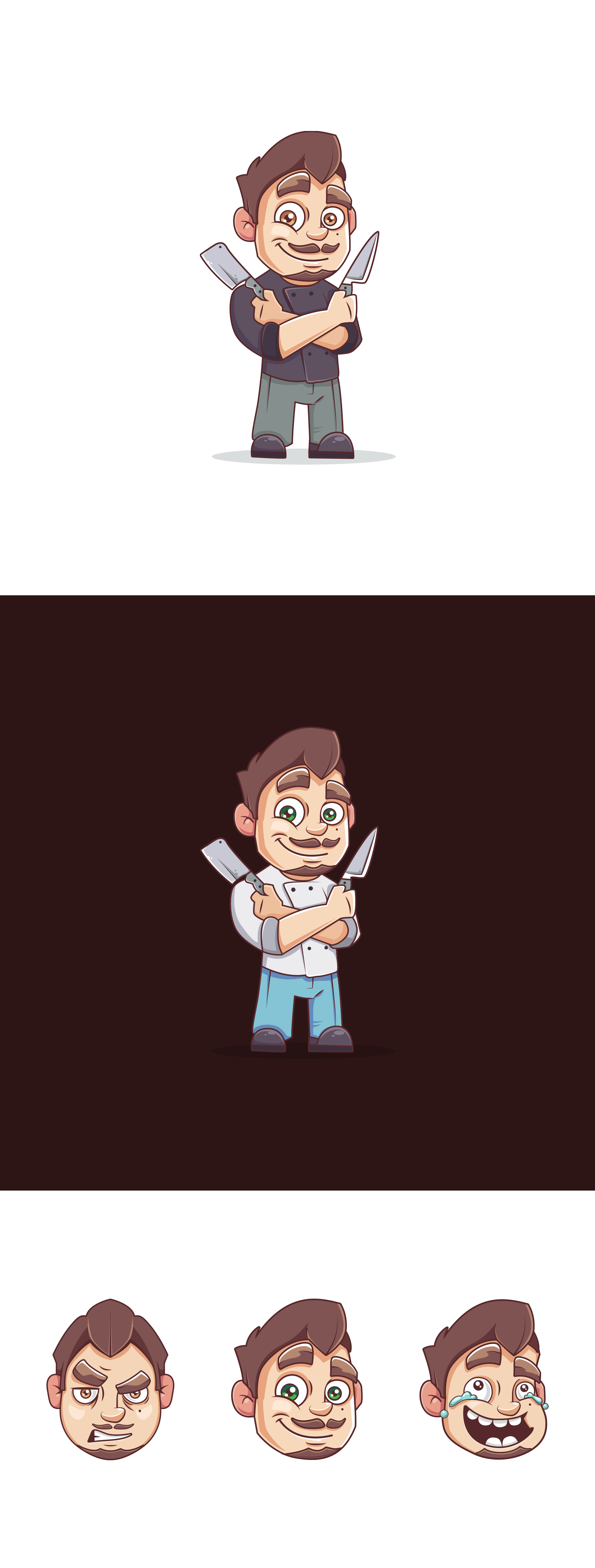 Chef Character Design – Custom Mascot with Expressions brand mascot branding cartoon character character chef clean colorful cooking app custom avatar cute design food branding illustration logo mascot restaurant logo ui vector