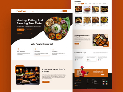 Food Landing Page app design culinarydesign design dribbbleshot fooddeliveryui foodlandingpage foodui foodwebsite herosection landing page landingpagedesign menudesign modernui onlineordering responsivedesign restaurantwebsite ui ui design ux website design