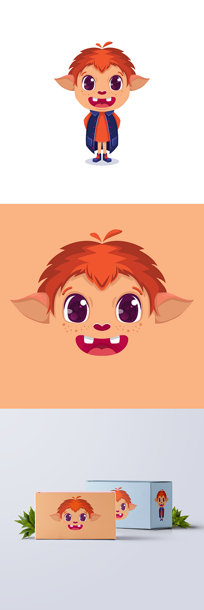 Playful Monster Mascot – Perfect for Packaging or Kids Brands brand character branding cartoon character childrens brand clean colorful cute cute character design illustration kids branding logo mascot monster character packaging design playful design ui vector illustration