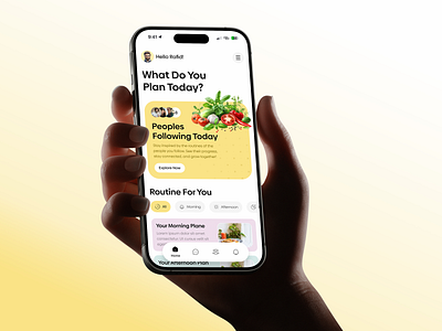 Daily Routine App UI app design app designer daily routine daily routine app figma figma design fitness app food app healthy landing page modern trendy ui ui design ui designer user interface ux ux design ux designer wellness app