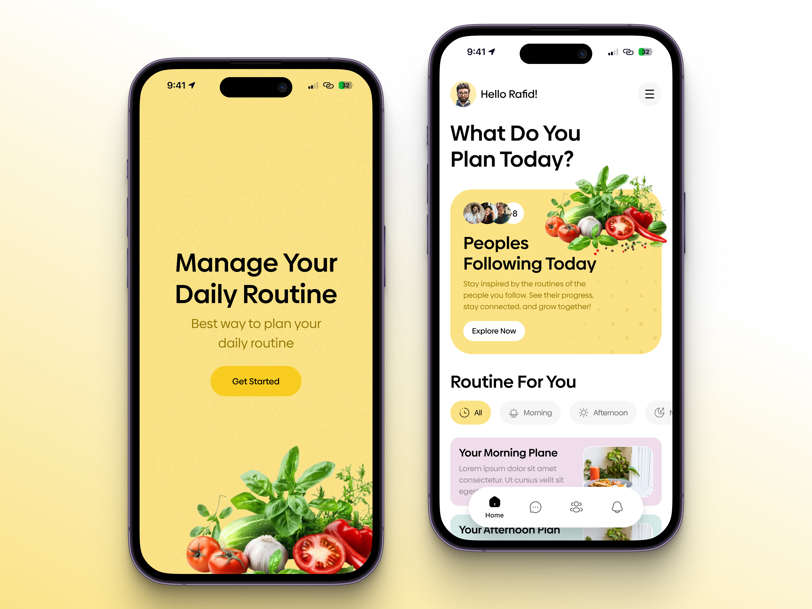 Daily Routine App UI by Ahasan Ahamed on Dribbble