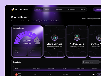 DAO Staking dApps - Crypto blockchain ui cryptodashboard dao platform defi design framer design governance ui stakingdapp token staking uxui design web design web3 ux website