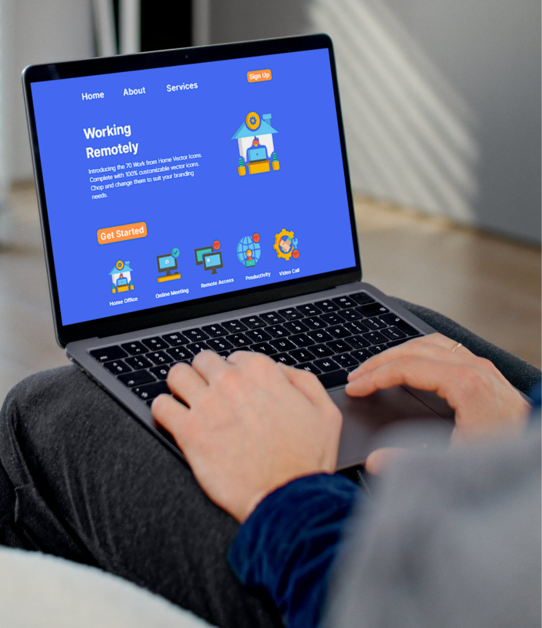 Work From Home Icons branding design graphic design icons illustration ui ux vector