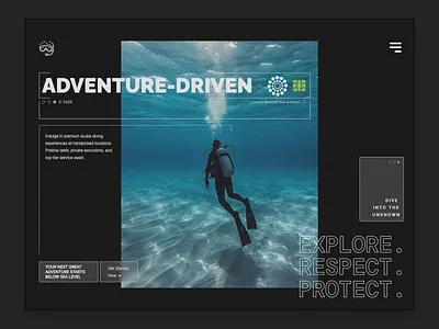 Explore Sea - Adventure Website accessories adventure bold design service devdock header ui hero design landing page landing page design service onepage sea tour web design webdesign webflow website website design website design inspiration website designer website ui