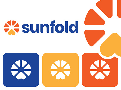 Sunfold Brand Identity abstract abstract logo brand identity design branding community logo heart heart logo logo design modern brand identity ngo logo design nonprofit nonprofit branding orange logo social branding sun inspired logo sun logo sunrays unity visual identity yellow logo