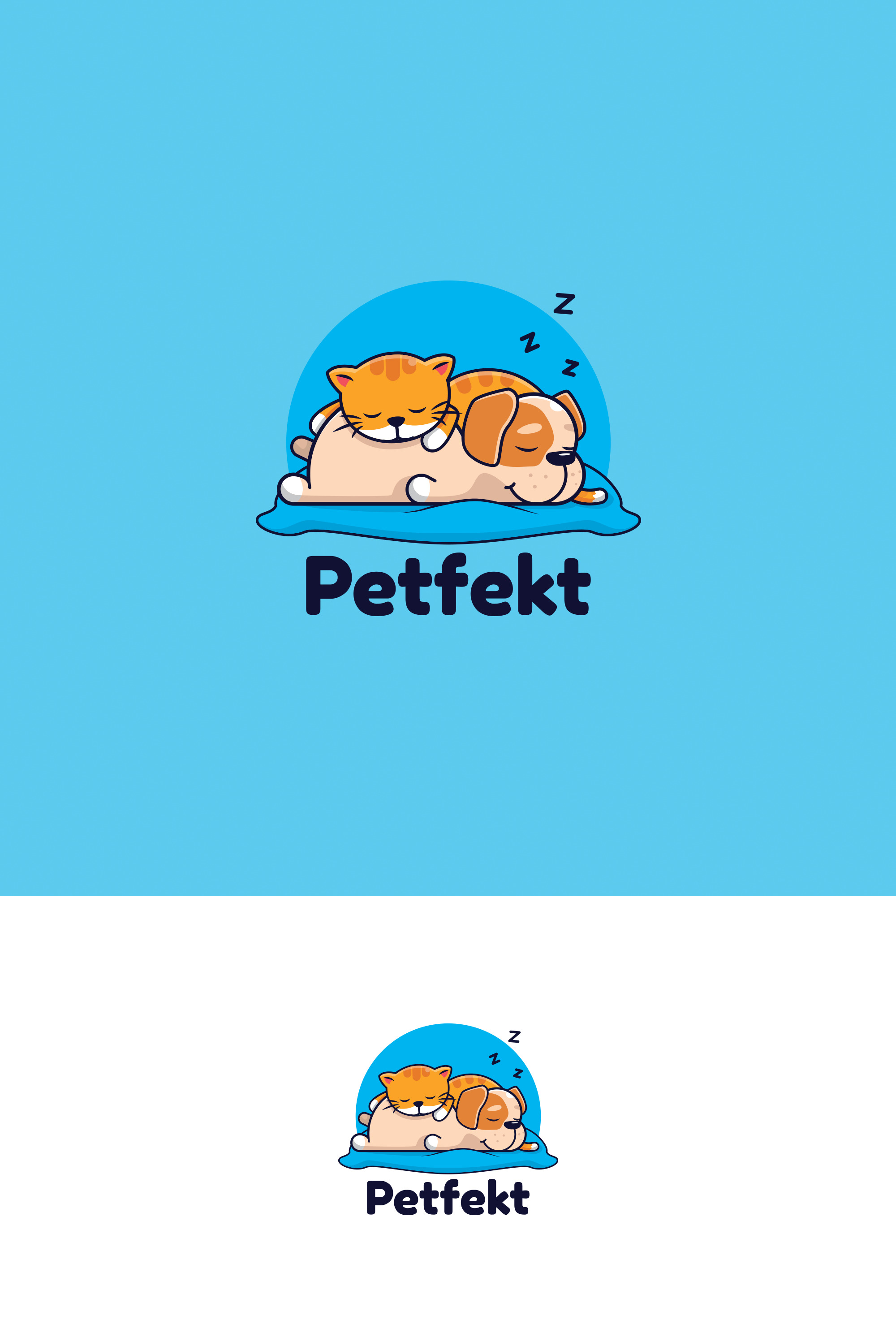 Petfekt – Cozy Pet Logo Design adobe illustrator animal logo brand identity branding cat and dog logo character clean colorful cute cute logo design design illustration logo mascot mascot logo pet brand pet logo pet shop logo ui
