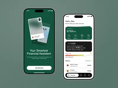 Finstinct- Mobile App appdesign budgetapp fintech interface mobileapp moneyapp personalfinance ui uidesigner uiux ux