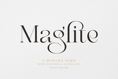 Maglite - Modern Ligature Serif aesthetic font classic classy display fonts elegant elegant fonts fancy fonts fashion fonts glamour fonts ligature fonts love fonts magazine maglite modern ligature serif modern fonts serif fonts stylish fonts wedding fonts