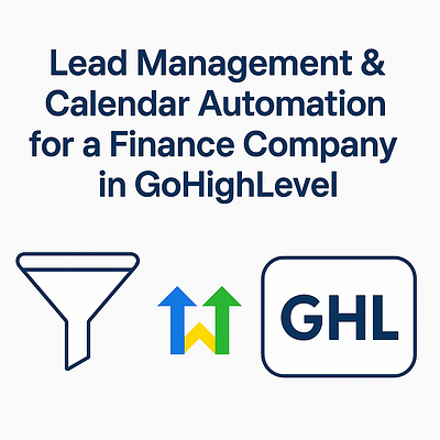 GoHighLevel Automation for a Finance firm. automation ghl ghl expert gohighlevel gohighlevel expert website design website development wordpress zapier