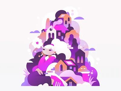 Cityscape#8 abstract cartoon character city cityscape concept design house illustration zutto