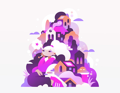 Cityscape#8 abstract cartoon character city cityscape concept design house illustration zutto