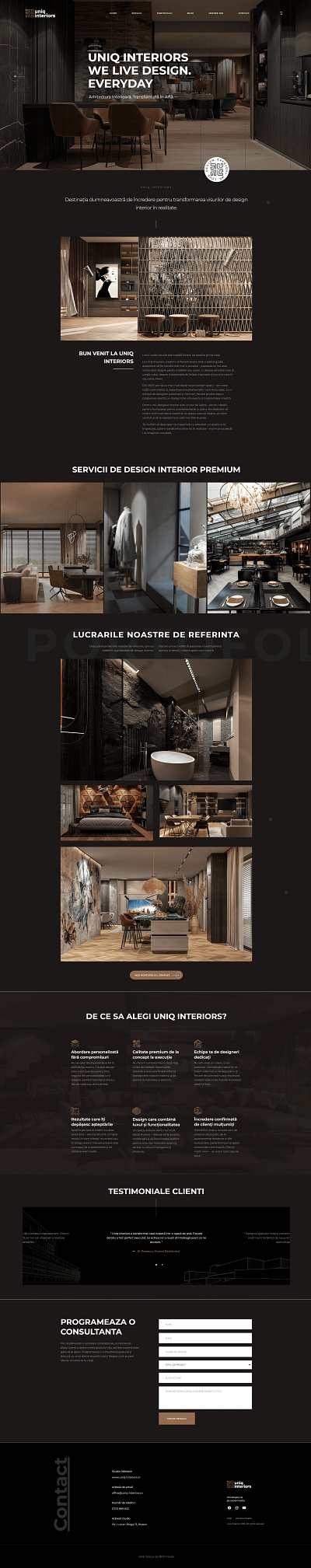 Website Design For Interior Design Company elementor web design webdesign wordpress