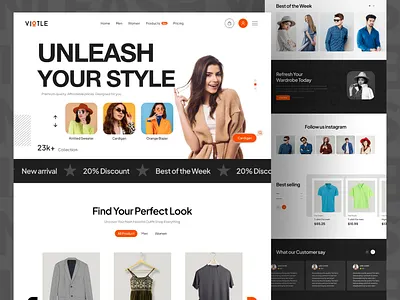 Clothing E-commerce Website Design clothing clothing store design ecommerce ecommerce design fashion graphic design landing page marketplace minimalist design motion graphics online shop online store product store style ui ui design website website design