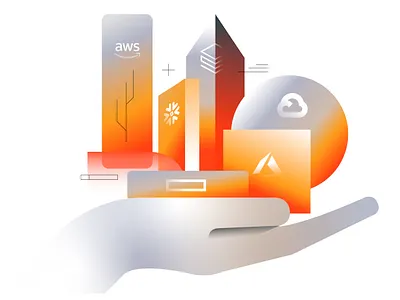 Deployment options - Blog cover illustration animation blog cover data science graphic design illustration landing page ui