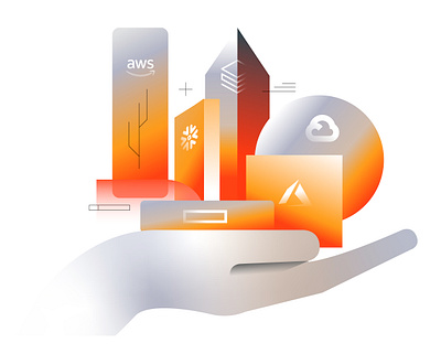 Deployment options - Blog cover illustration animation blog cover data science graphic design illustration landing page ui