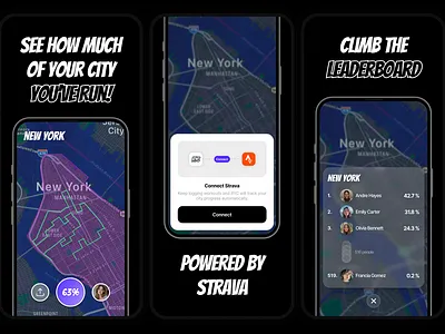 Map Based Run Tracking App - App Store Screenshots app app store branding design figma graphic design map mobile mobile app run screenshot tracking ui ux