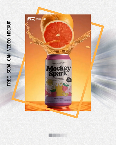Free Soda Can video mockup animated video mockup soda can mockup video can mockup video mockup