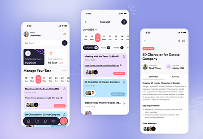 Chronix - Task Management App app design dashboard mobile app mobile app design mobile ui product design project management project management tool saas saas task management task task activity task app task list task management task management app task management system to do to do list trello