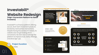 Investabill® Website Redesign case study prototype research ui ui ux website design wireframes