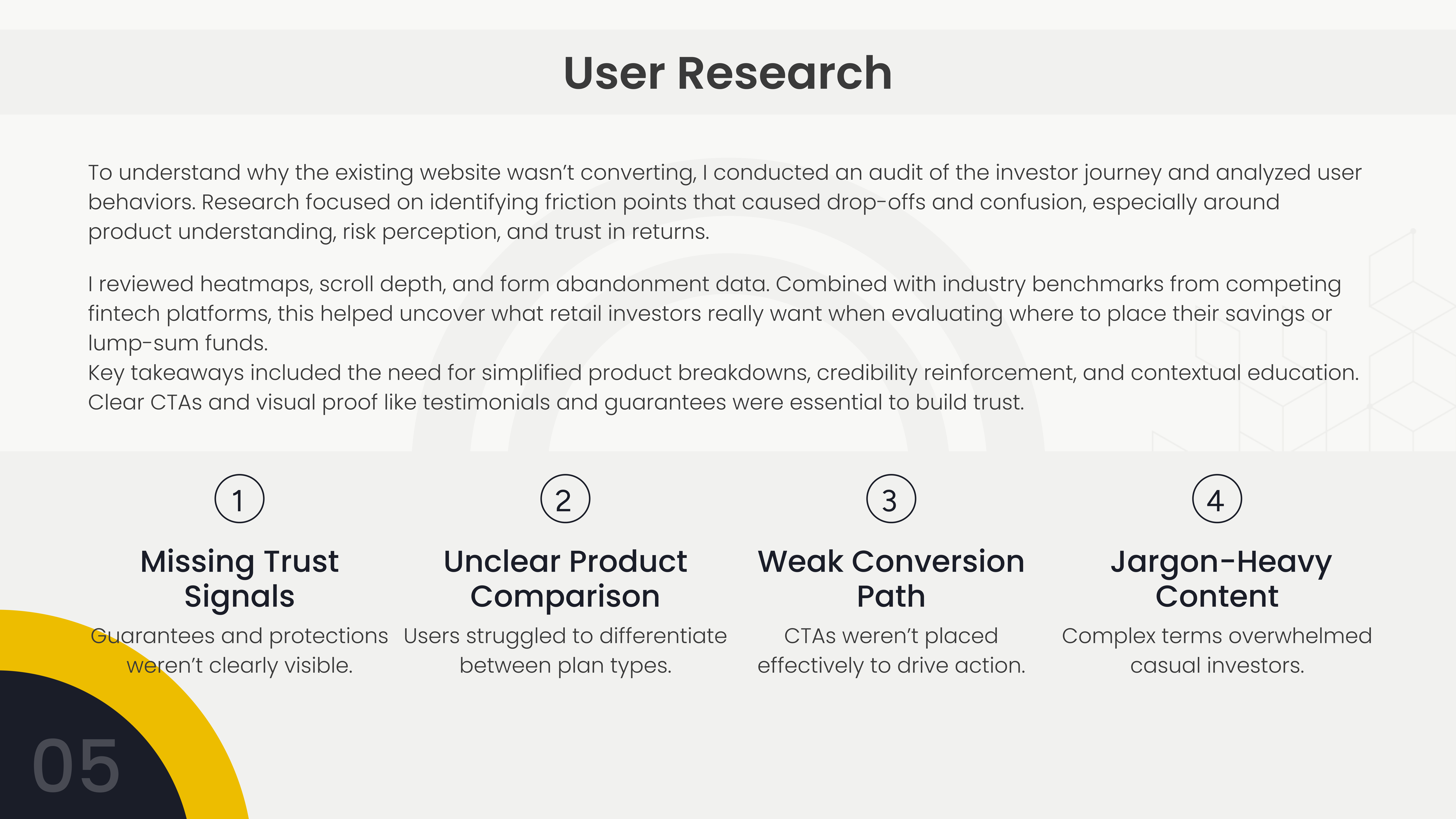Example of Investment Platform Website Redesign