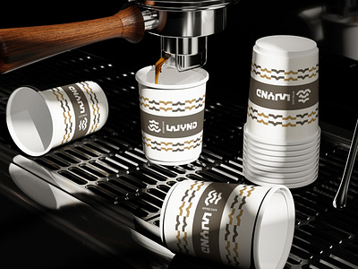 WYND Cafe Branding brand identity brand style branding business card cafe branding coffee cups creative design cup custom logo design graphic design identity system logo logo inspiration logomark logotype minimal branding pattern typography visual identity