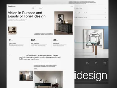 TD - Luxury Interior Furniture Company Website - Our Story Page architect awwwards branding company profile corporate elegant furniture interior interior design landing page minimalist modern portfolio professional timeless ui warm web design website website designer