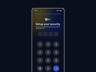Ofi Wallet Pin Setup crypto fintech product uiux wallet security web3